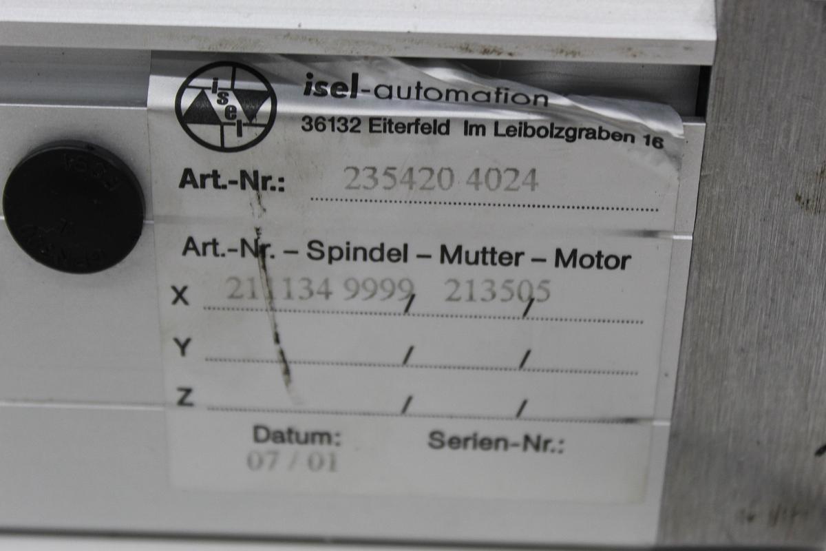 Used Isel Automation LES 4 235420 4024 Linear Actuator 12"