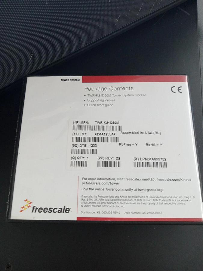 Freescale TWR-K21D50M 32-bit ARM MCU, New open-box