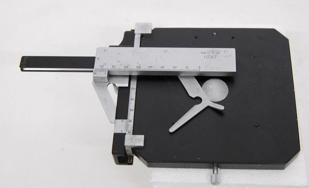 Used Nikon S-KT SKT Microscope Square X-Y Mechanical Stage & Slide Holder