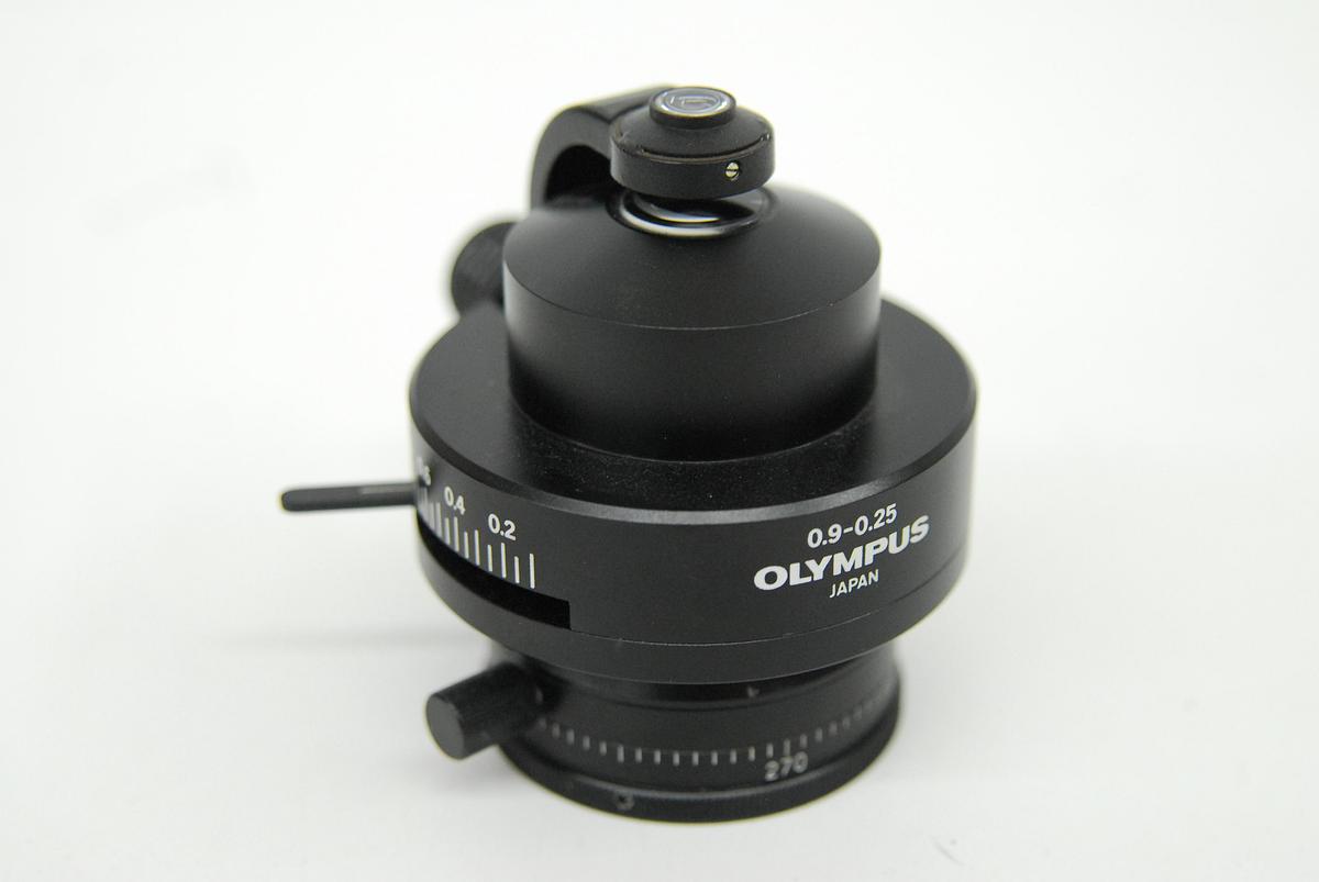 Used Olympus BH2-POC 0.9-0.25 Polarizing Swing Out Microscope Condenser (BH-2)