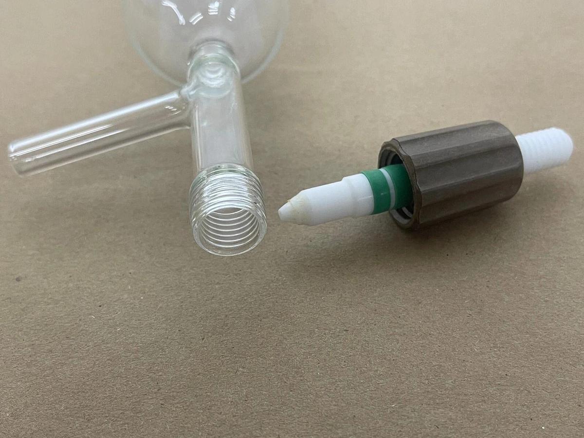 Used 250 ml Whole Air Sampling Bulb with 2 ports and 2 PFTE stopcocks