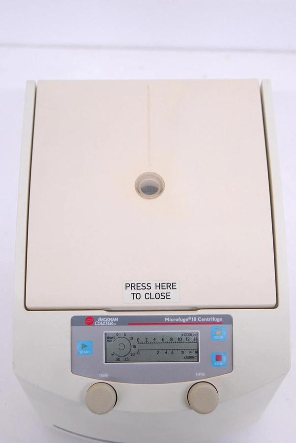 Used Beckman Coulter 367160 Microfuge 18 Centrifuge W/ F241.5P 24-Slot Rotor - TESTED