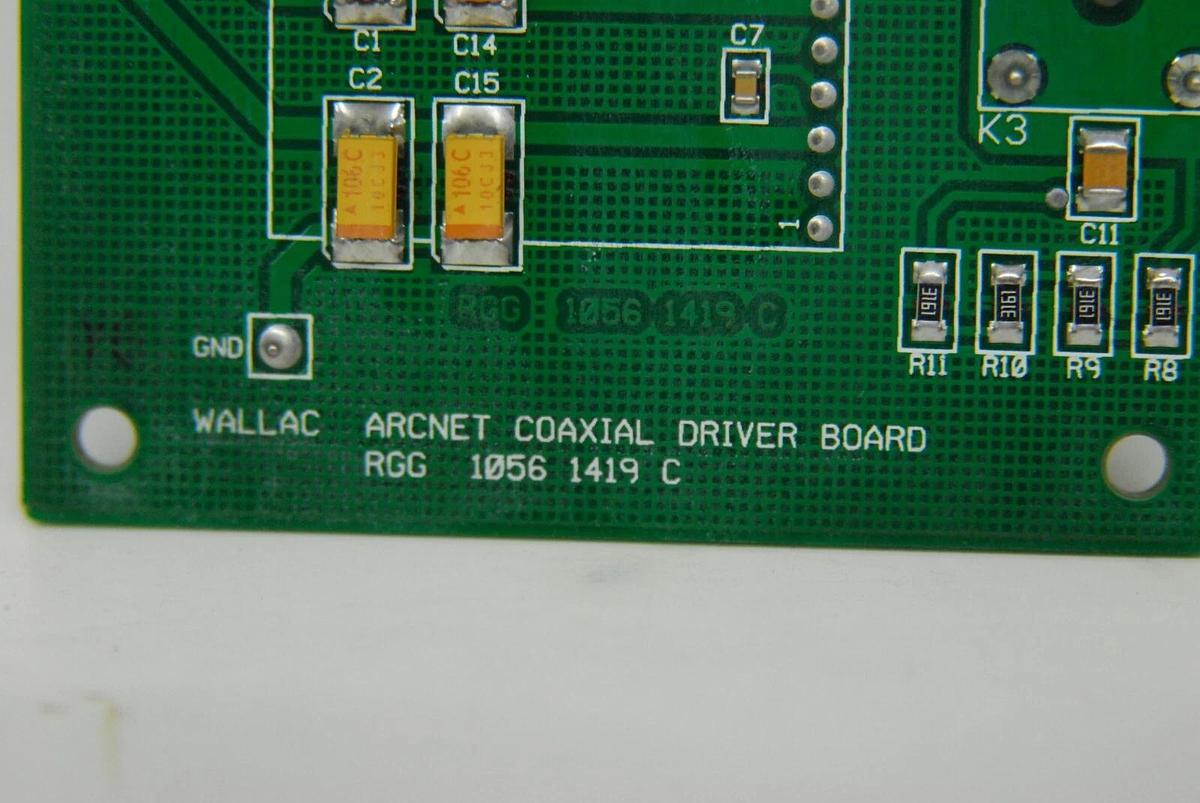 Used Wallac 1056 1419 C RGG Arcnet Coaxial Driver Board