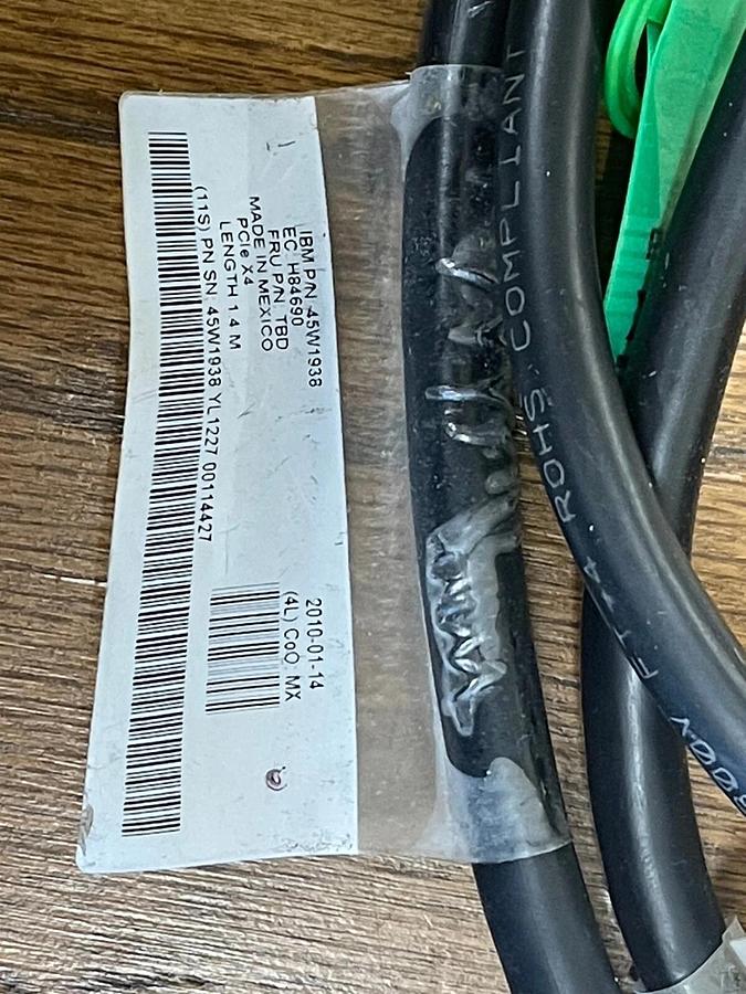 Used IBM 45W1938 1.4M PCIE X4 CABLE