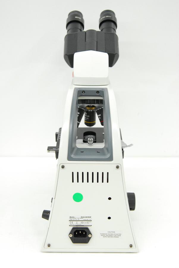 Used Motic BA210LED Binocular Microscope W/ EF-N Plan 4/10/100 Objectives