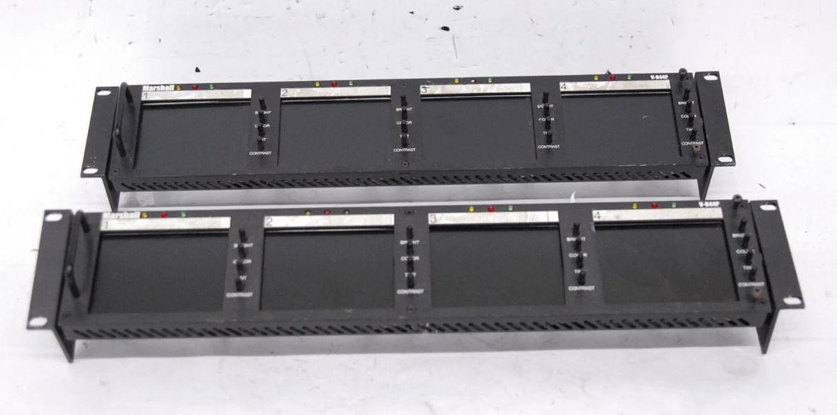 Used Marshall V-R44P 4" Quad LCD 2RU Rack Mountable Monitor - Lot of 2
