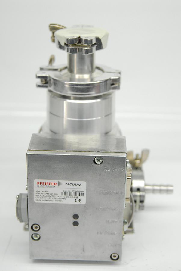 Used Pfeiffer TMH 071 P Turbomolecular Pump w/ TC600 Drive, TPS 100 Power Supply
