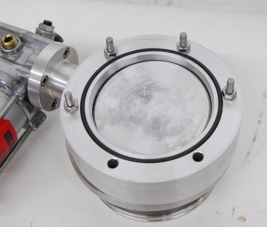 Used Key QBV-40-P-AL Pneumatic Butterfly Valve W/ Rota-CYL ADL2.0X100-1-0 Actuator