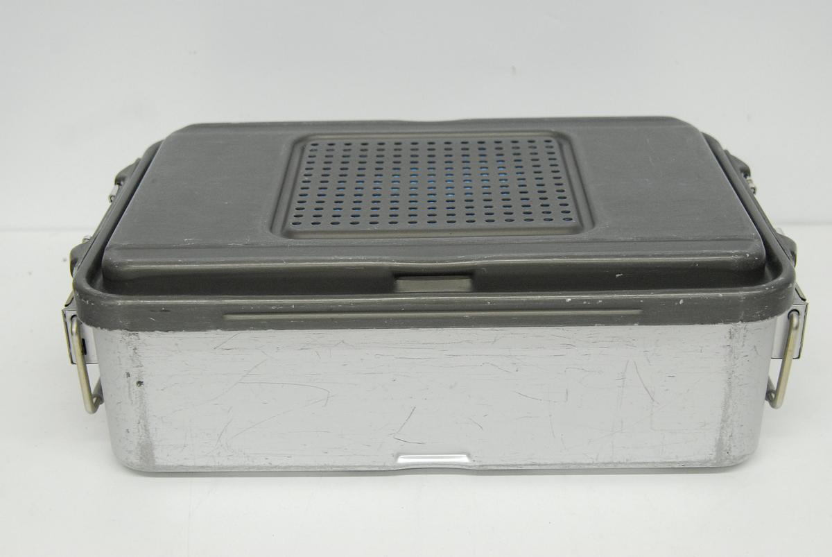 Used V Mueller Genesis Sterilization Box 17"x12"x5" w/ Filter Holders + Basket