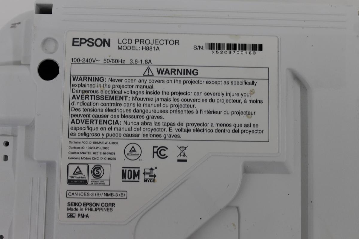 Used Epson Powerlite 2247U 3LCD Projector