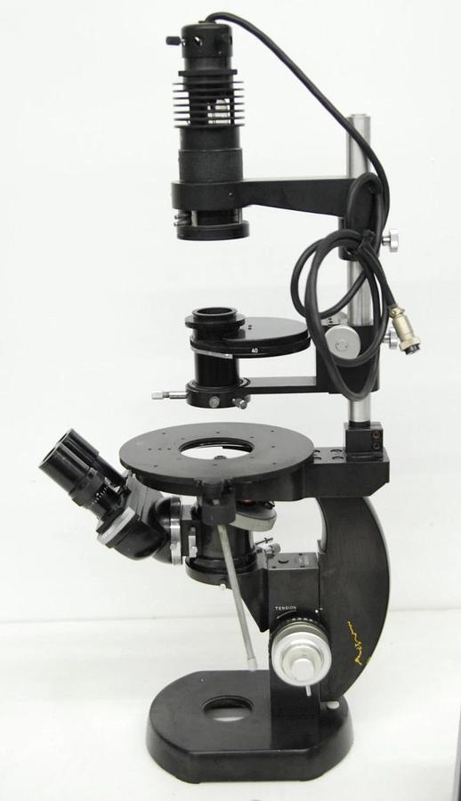 Used Nikon MS Inverted Phase Contrast Microscope 4/10/40 Objectives - Vintage Working