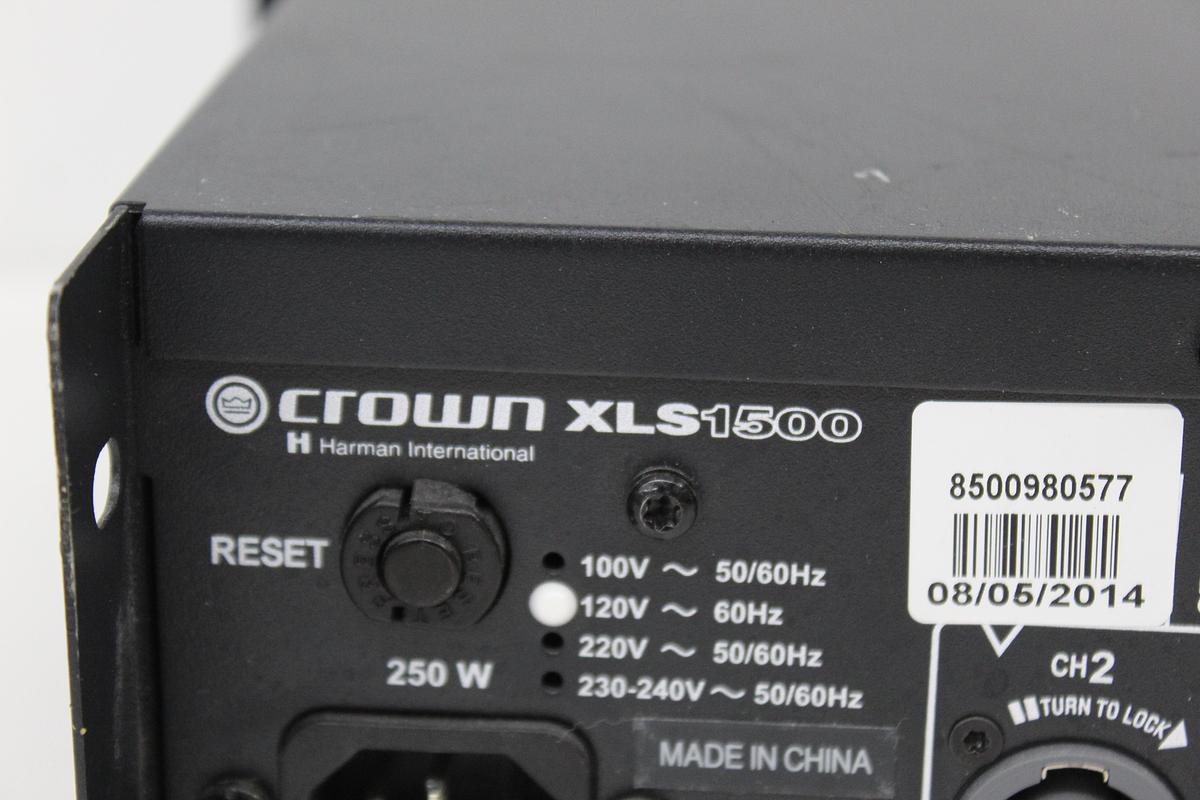 Used Crown XLS1500 2-Channel High Density Power Amplifier