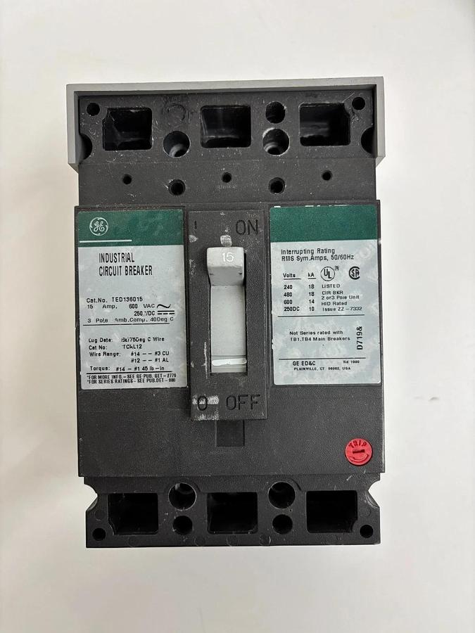 Used GE TED136015 Industrial Circuit Breaker