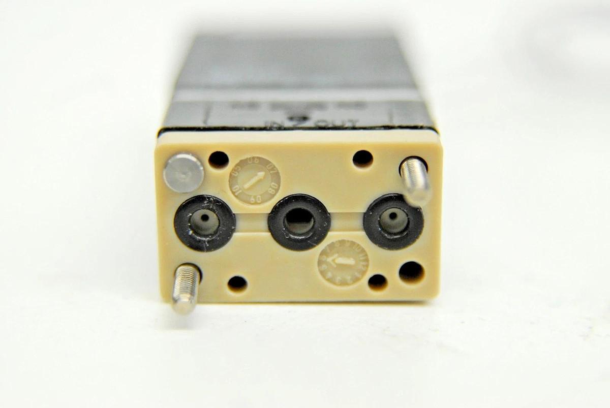 Used Burkert 6606 Direct-Acting Rocker Solenoid Valve (12 VDC, 3.4 W, 87 PSIG)