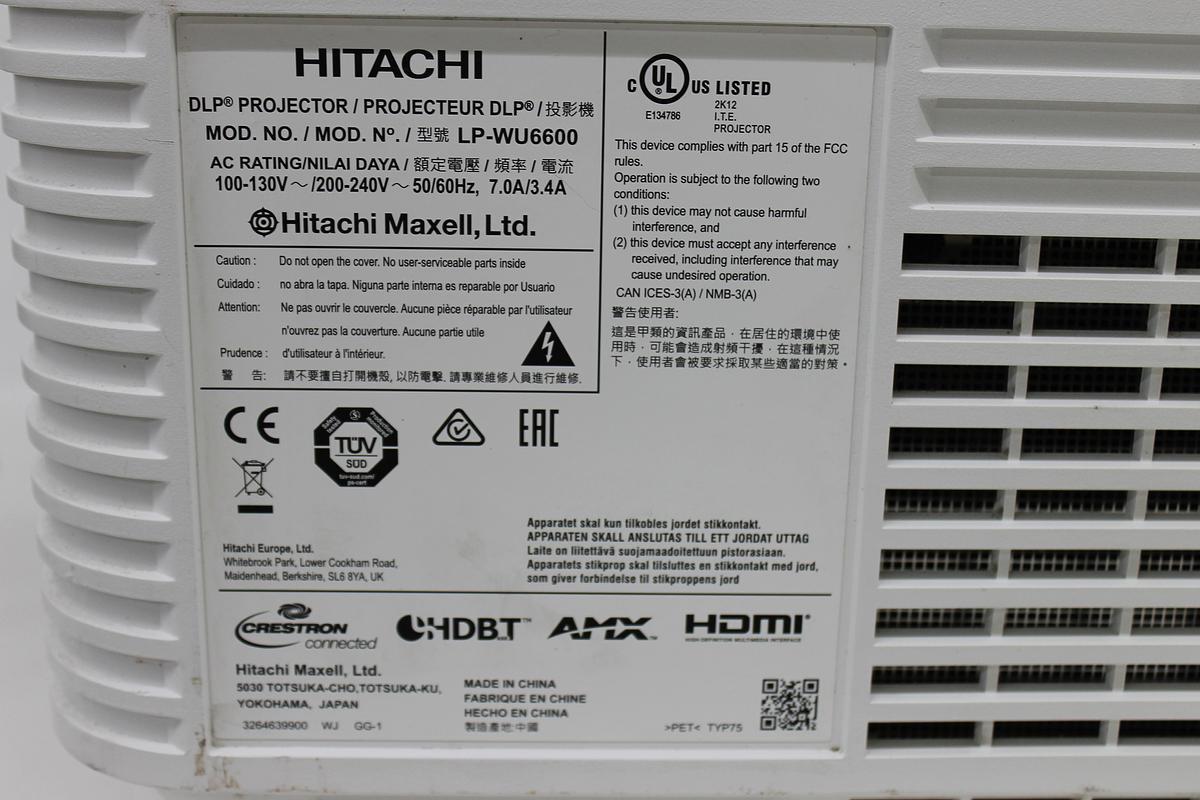 Used Hitachi LP-WU6600 DLP Laser Projector Only 4000 Hours