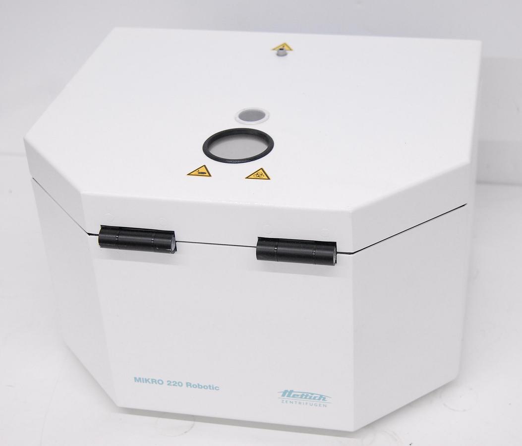 Used Hettich 2350-01 MIKRO 220 Robotic Automated Benchtop Centrifuge W/ Rotor