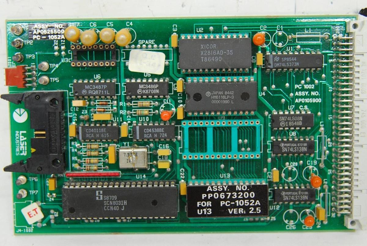 Used Laser Industries PC-1001 AP0525500 PP0673200 Board for PC-1052A - Sharplan 1020