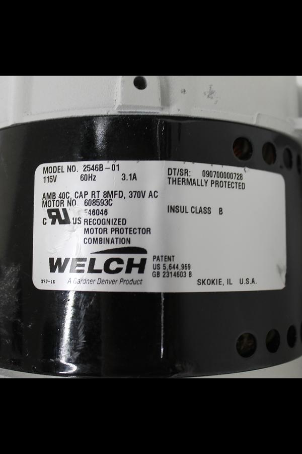 Used Welch 2546B-01 Dry Piston Vacuum Pump