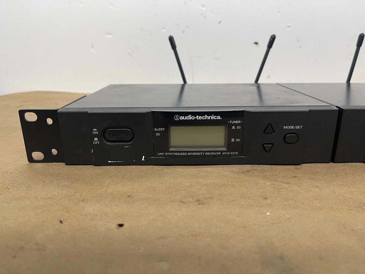 Used Audio-Technica UHF Recievers ATW-R310 W/ Rack Mounts - Lot of 2 -No US Usage
