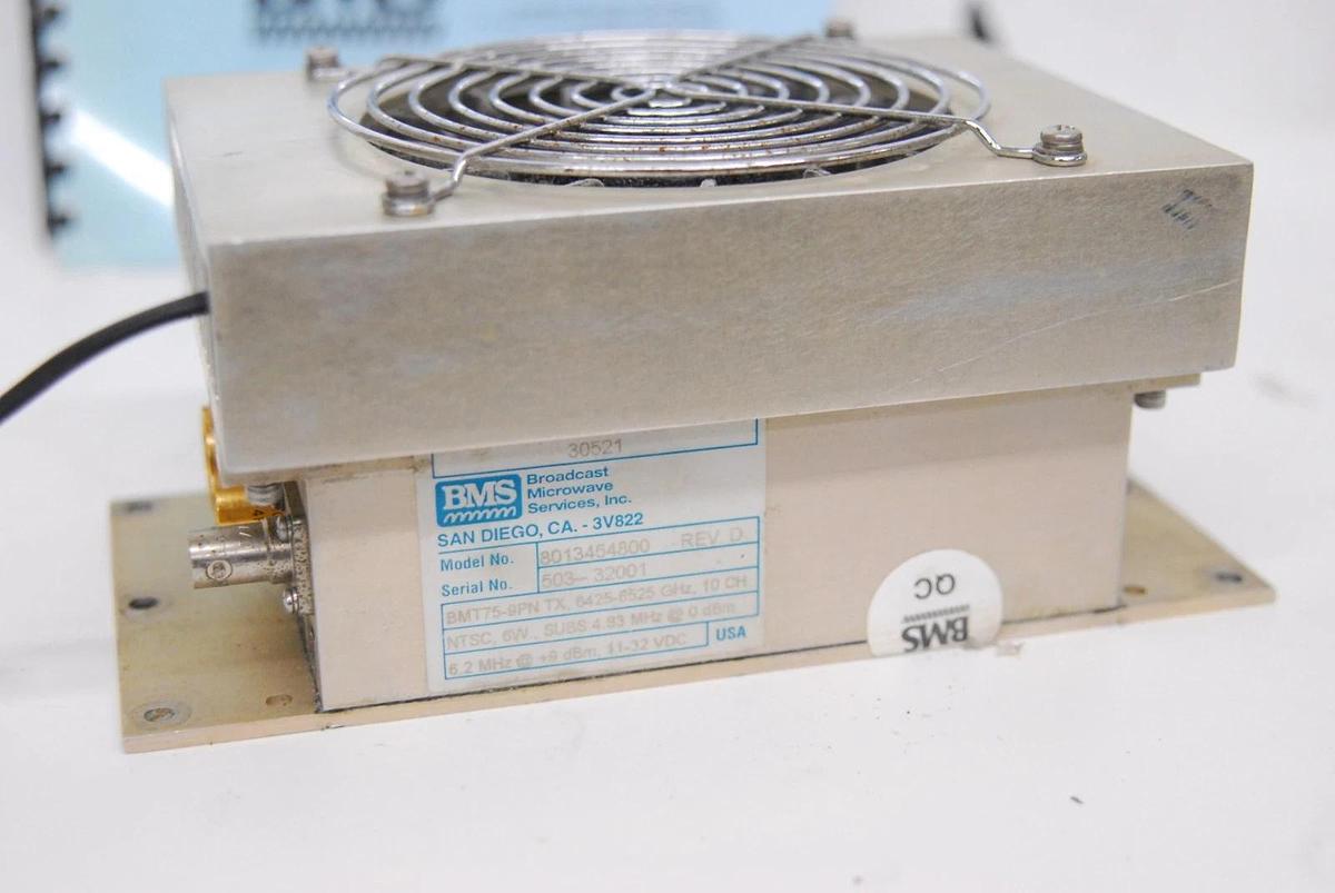 Used Broadcast Microwave Services BMS BMT75-9PN 6.425-6.525 GHz Transmitter W/ Manual