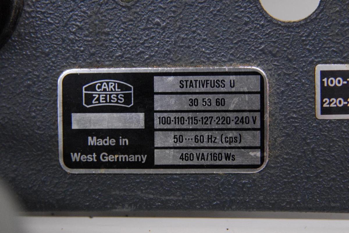 Used Carl Zeiss 305360 STATIVFUSS U OP-MI Power Control Panel