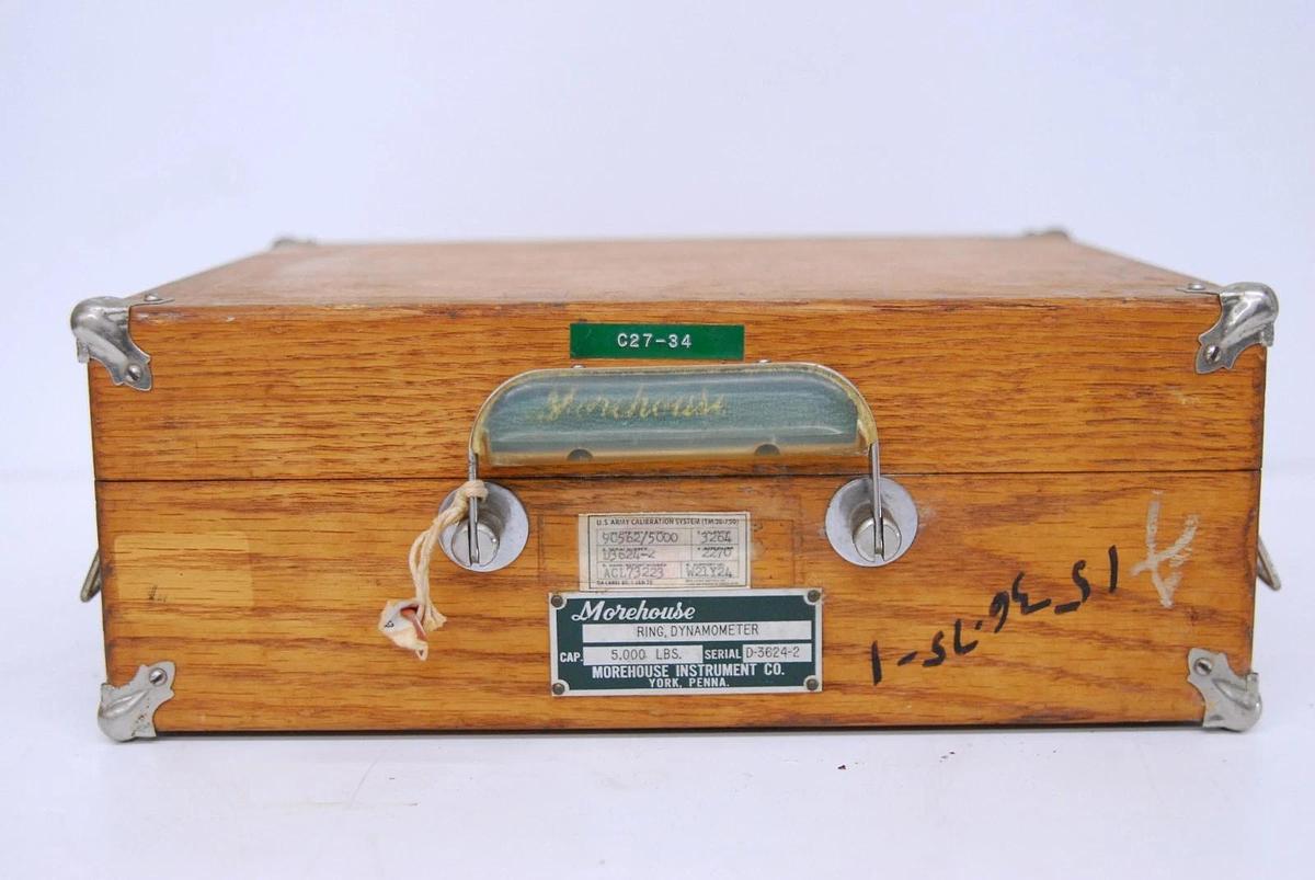 Used Morehouse 5000 LB Capacity Ring Dynamometer - Missing Rod