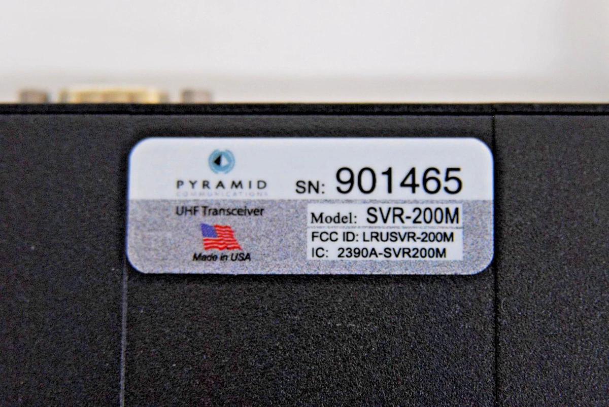 Used Pyramid SVR-200M LRUSVR-200M 800MHz UHF Vehicular Repeater Transceiver