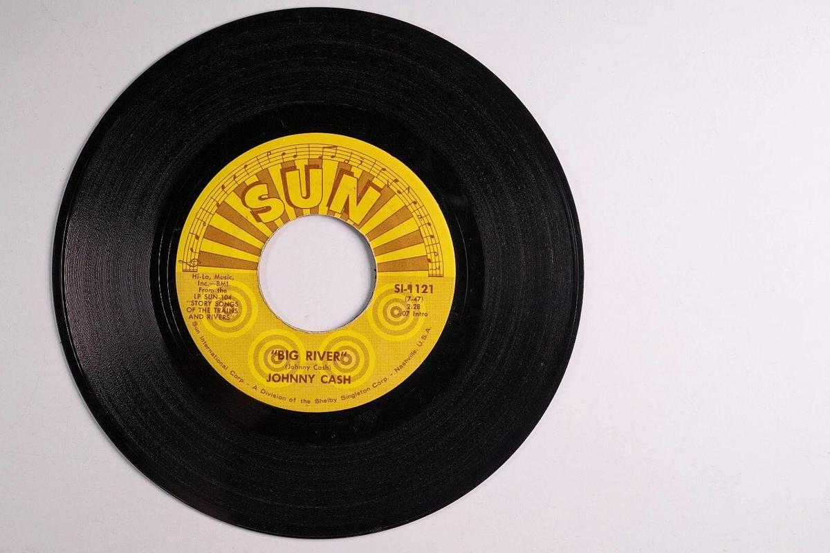 Used Johnny Cash 45 Record Lot of 5 With 33 Special Coin Operator Release