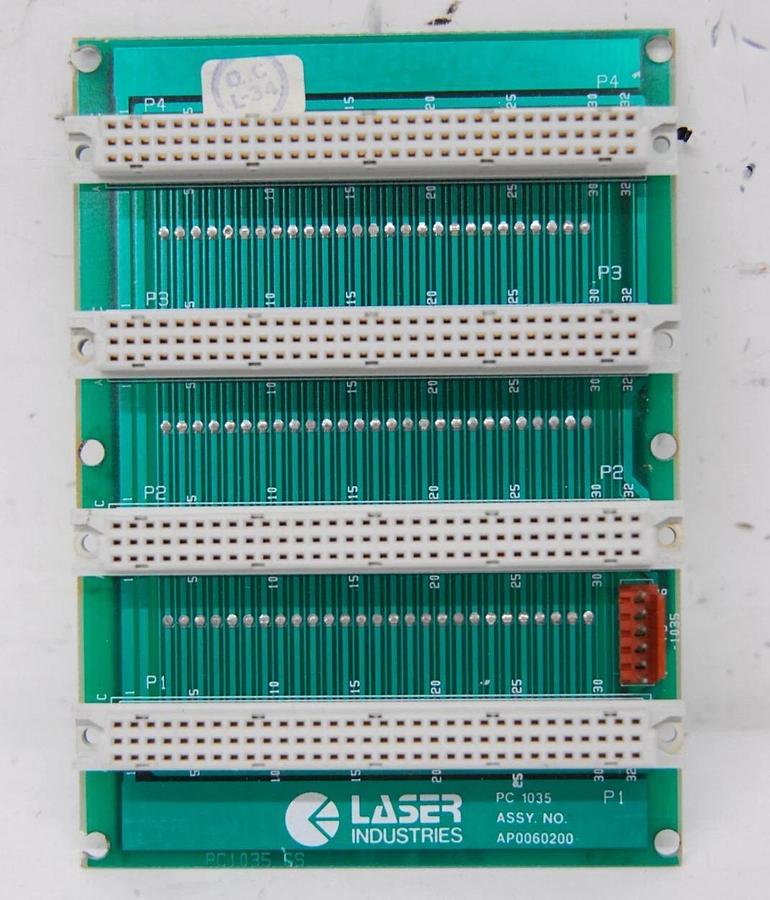 Used Laser Industries PC1035 AP0060200 5241206000 Backplane Board - Sharplan 1020