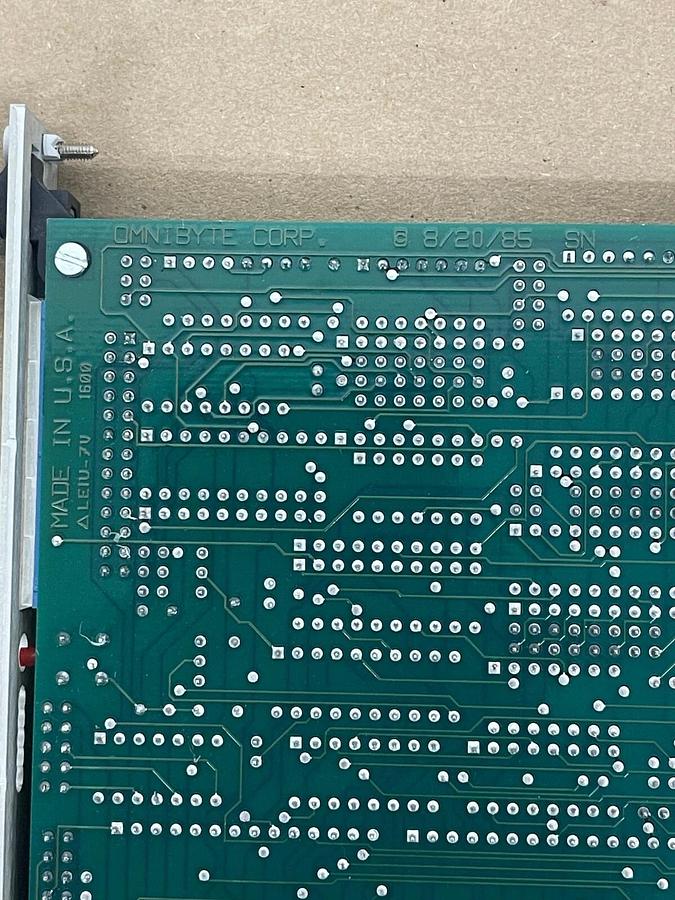 Used Omnibyte 0B68K/VME1 Single Board Computer /From Omicron Spectrometer 954