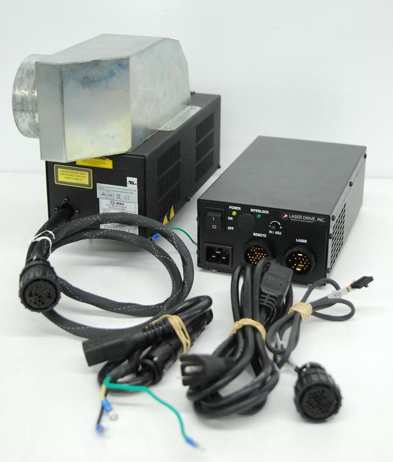 Used JDSU 2211D-015SLBD Air-Cooled Argon Laser W/ Martek 9450-08 Power Supply