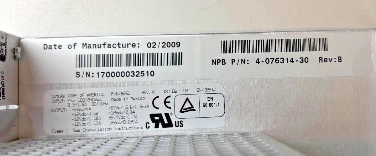 Used Tamura 4-07631430 Rev.B Power Supply