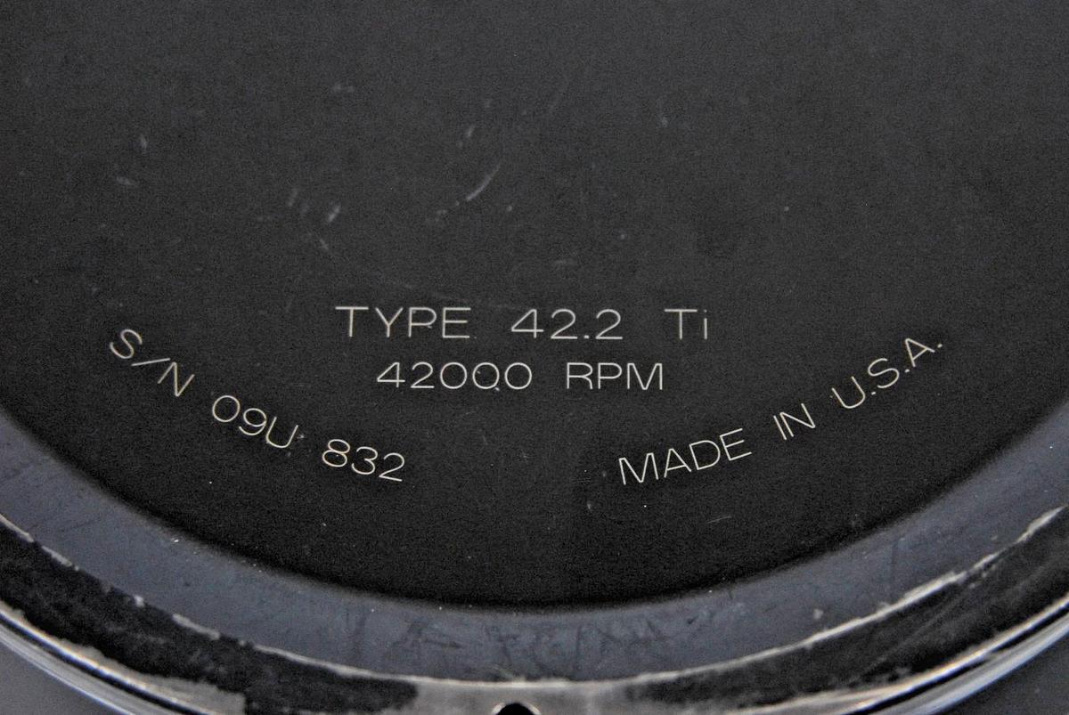 Used Beckman 42.2 Ti Fixed-Angle Titanium Rotor (42,000 RPM, 72 x 230 µL)