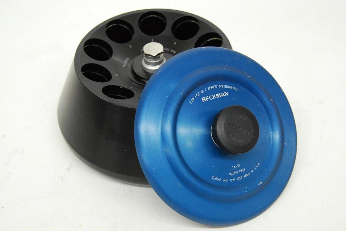 Used Beckman JA-18 Fixed Angle Centrifuge Rotor (10 x 100 mL, 18,000 rpm)