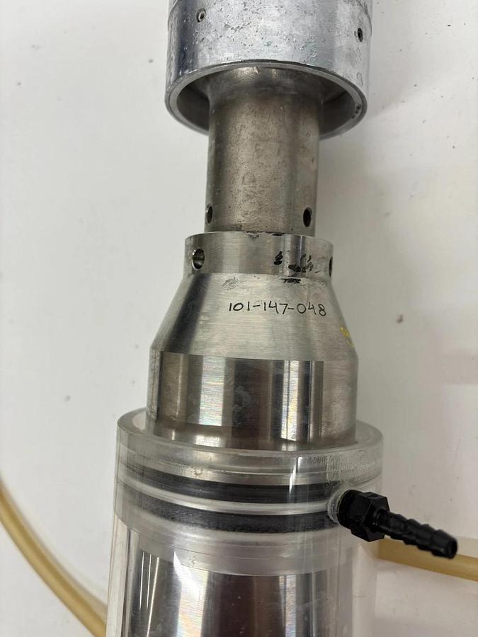 Used Branson Cup Horn, 3” dia. Clear Plastic Chamber, 101-147-048