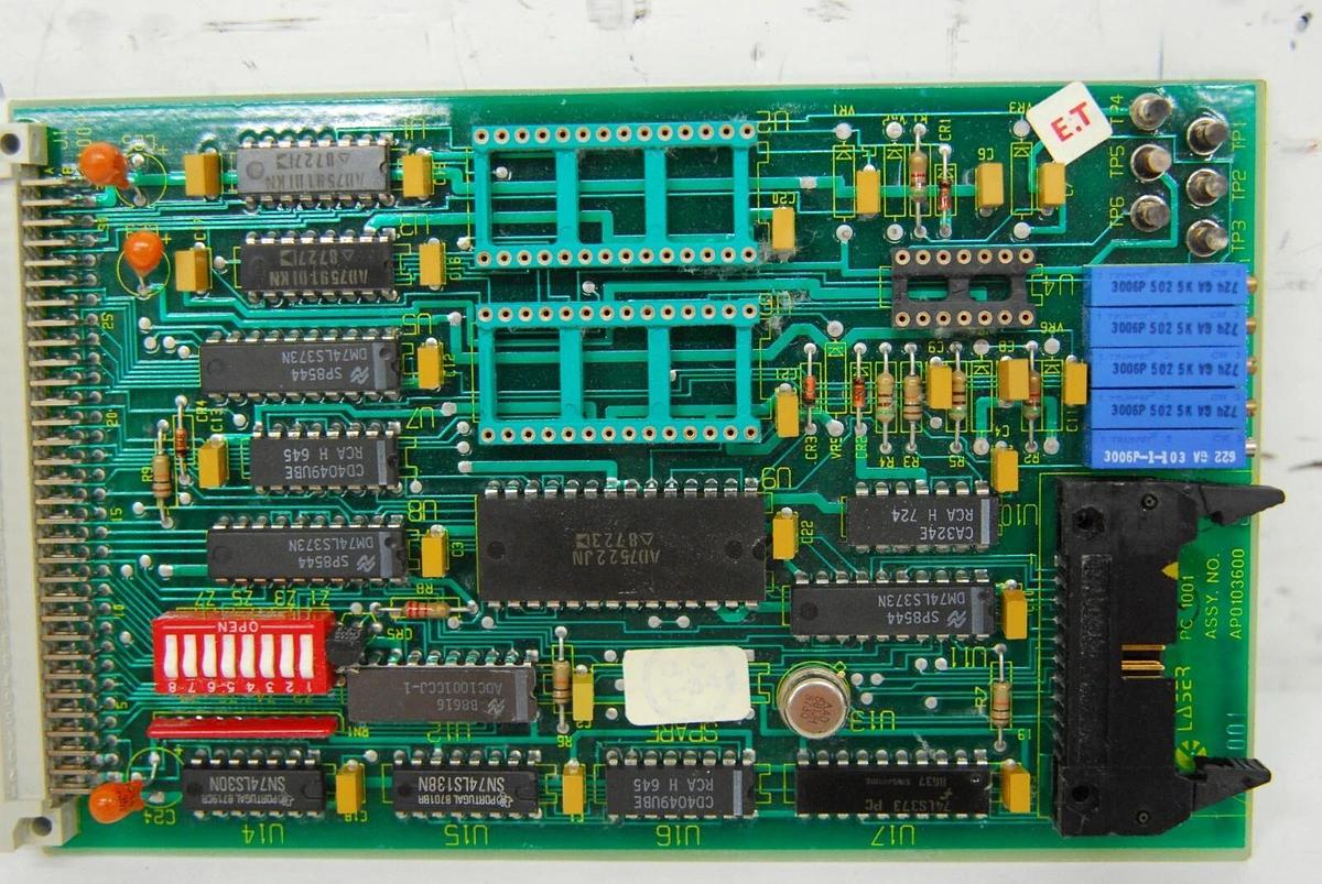 Used Laser Industries PC-1001 AP0103600 5241400000 Control Board - Sharplan 1020