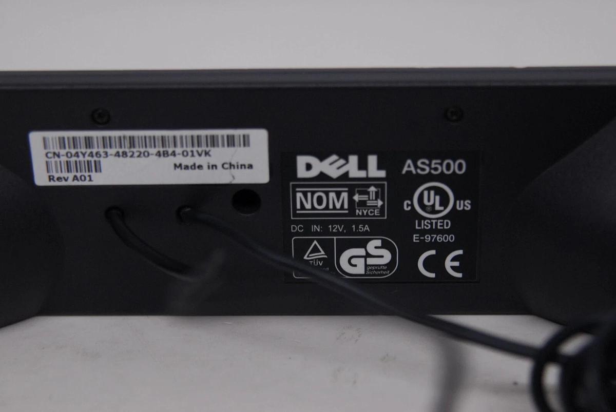 Used Dell AS500 Sound Bar Multimedia PC Speaker - TESTED