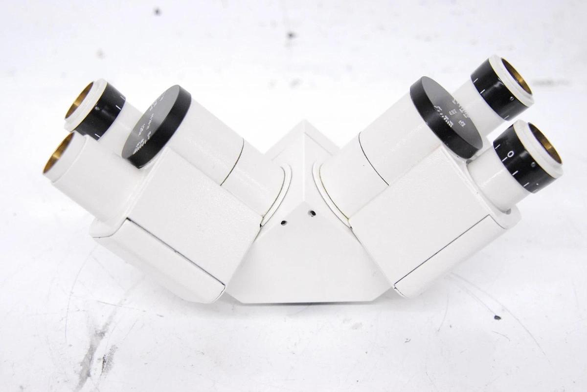 Used Zeiss 45 29 37 Dual Observation Tube LED Pointer Microscope Head W/ Power Supply