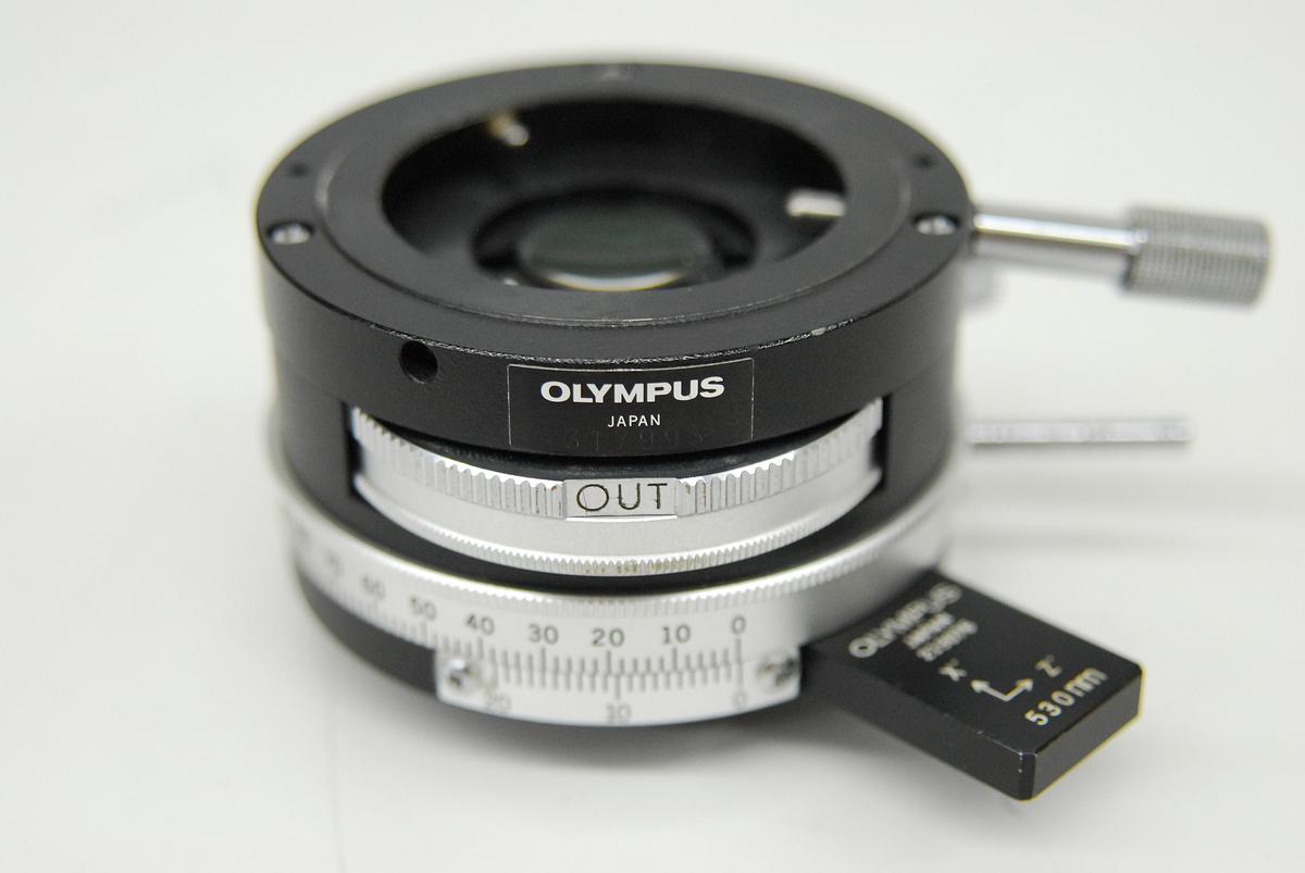 Used Olympus BH2-PA Microscope Polarizing Intermediate Attachment W/ 530nm Wave Plate