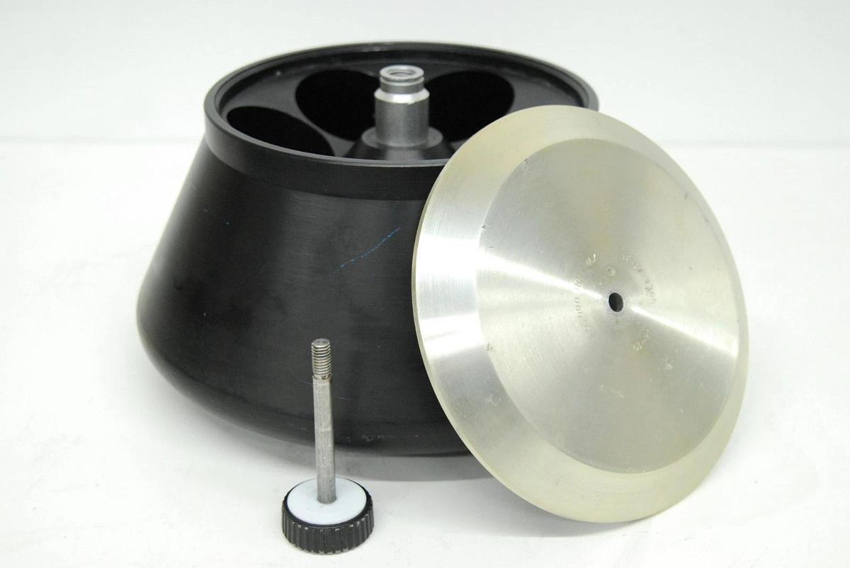 Used Beckman JA-10 Fixed-Angle Rotor W/ Lid (6 x 500 mL, 10,000 rpm)