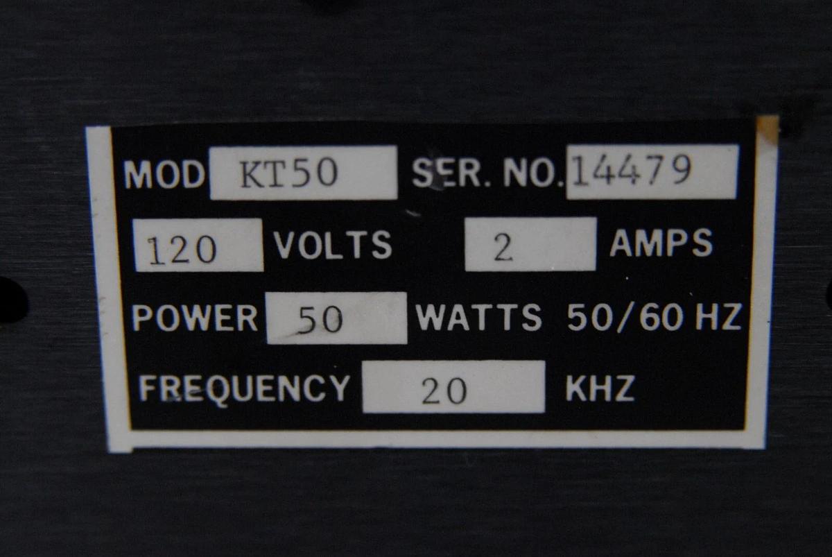 Used Kontes KT50 Micro Ultrasonic Cell Disruptor - PARTS/ REPAIR