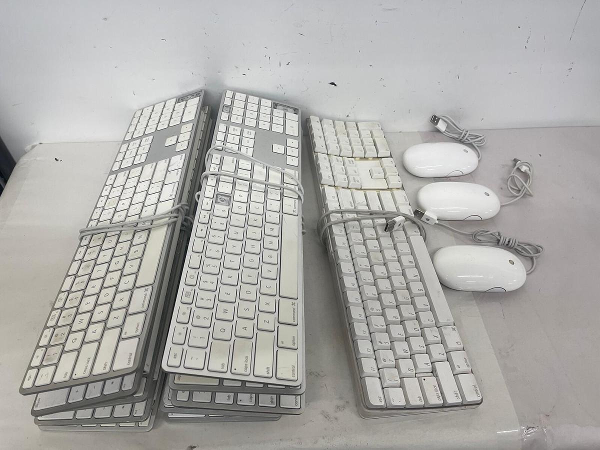 Used Apple Keyboards and Mice - 11x A1243, 1x A1048, 3x A1152 - LOT-For parts