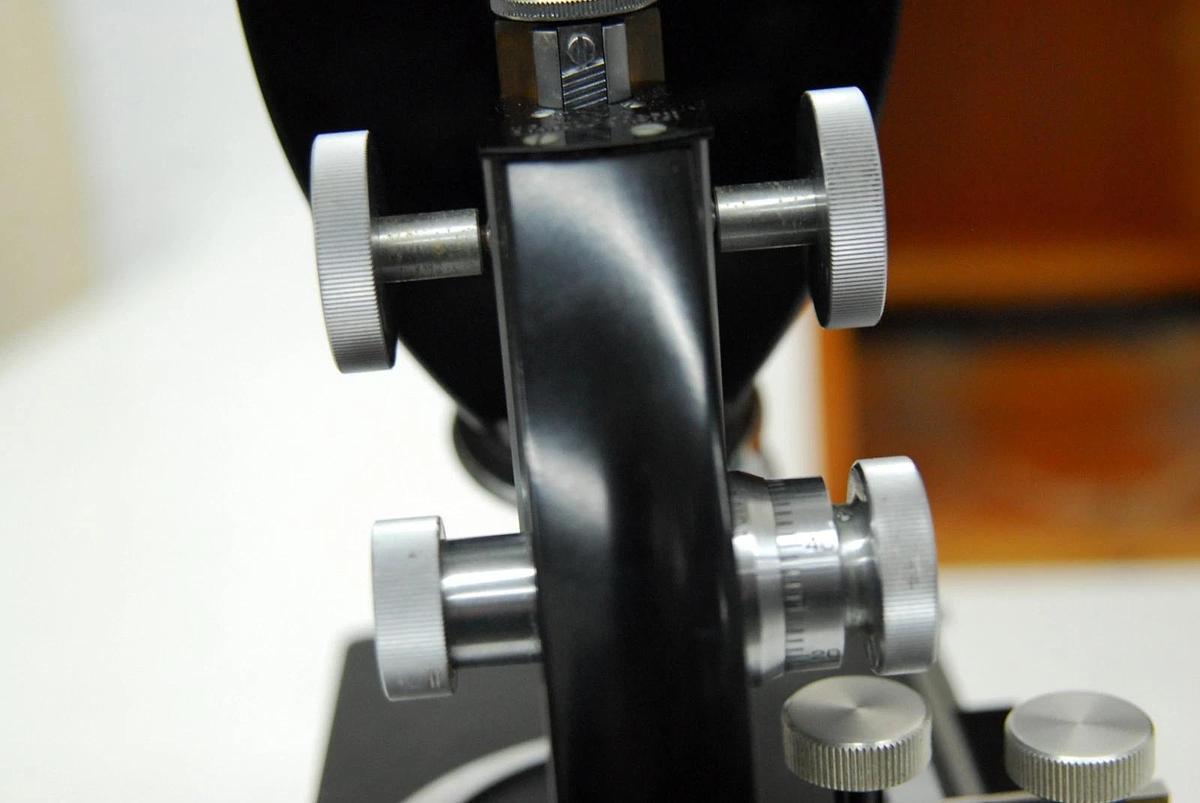 Used Vintage Bausch & Lomb Binocular Microscope W/ 43x/97x Obj/Case/WF 10X Eyepieces