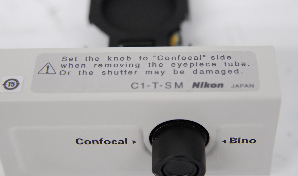 Used Nikon C1-T-SM D-Eclipse Confocal Microscope Laser Safety Shutter w/ Pillar Interlock Switch