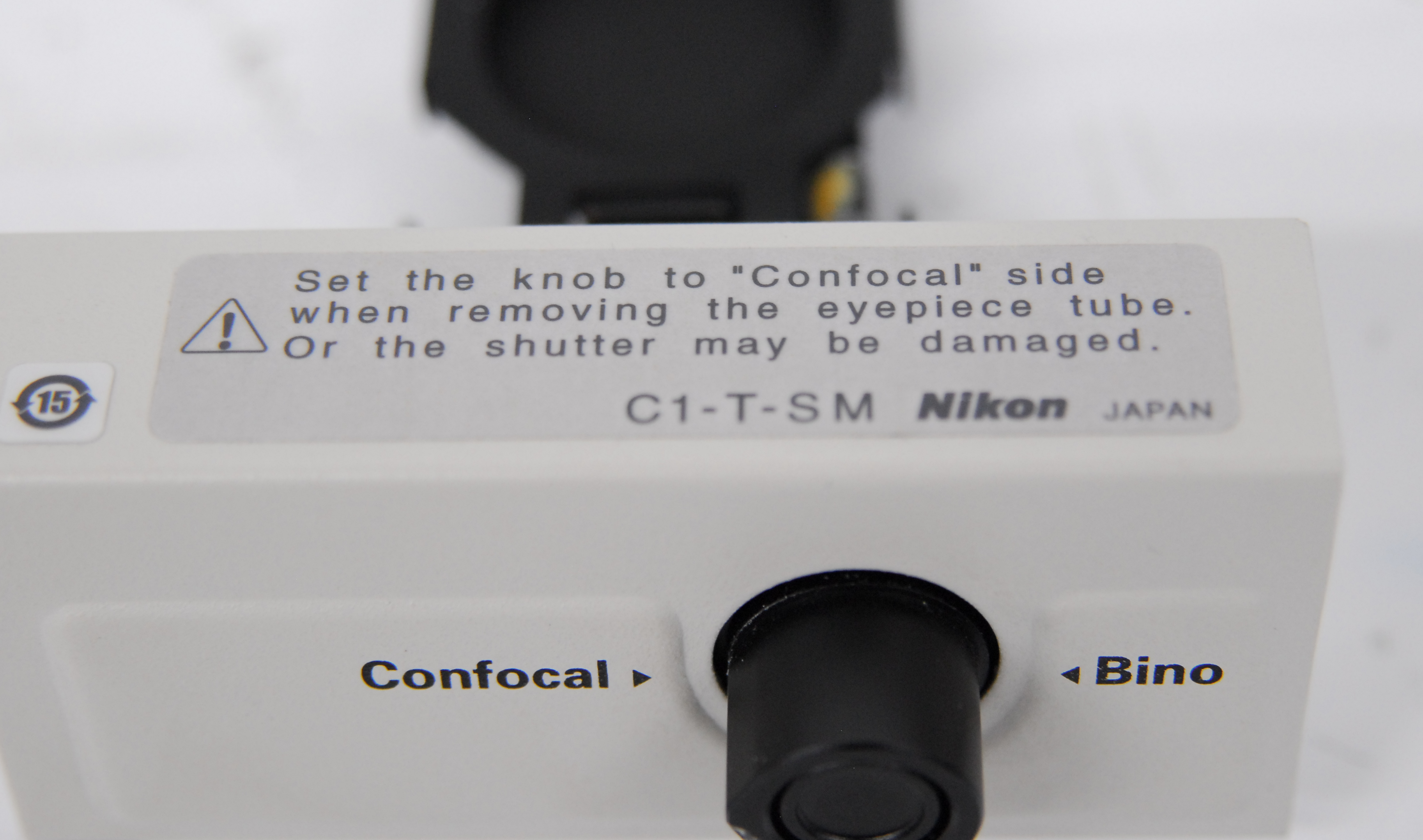 Used Nikon C1-T-SM D-Eclipse Confocal Microscope Laser Safety Shutter w/ Pillar Interlock Switch