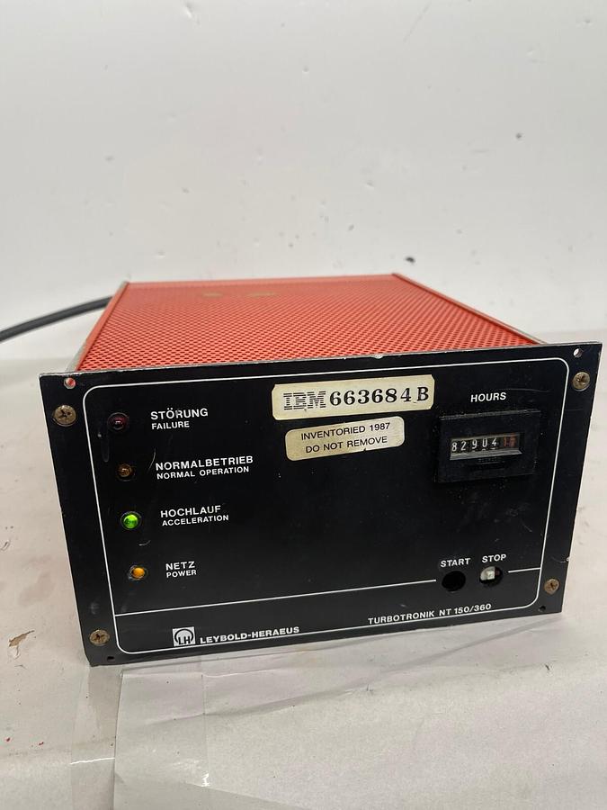 Used Leybold - Heraeus 150/360 TURBOTRONIK NT 85472-1 Turbomolecular Pump Controller