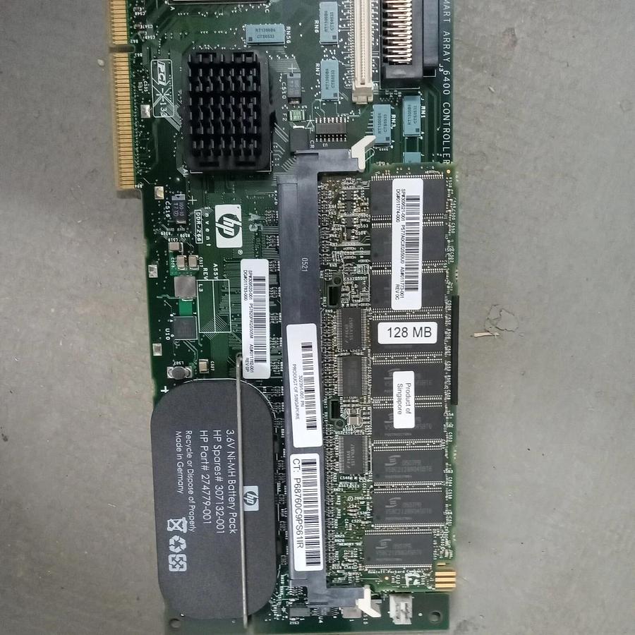 Used HP 322391-001 Compaq PCI-X RAID Smart Array 6400 Controller Card w/ 128MB Cache
