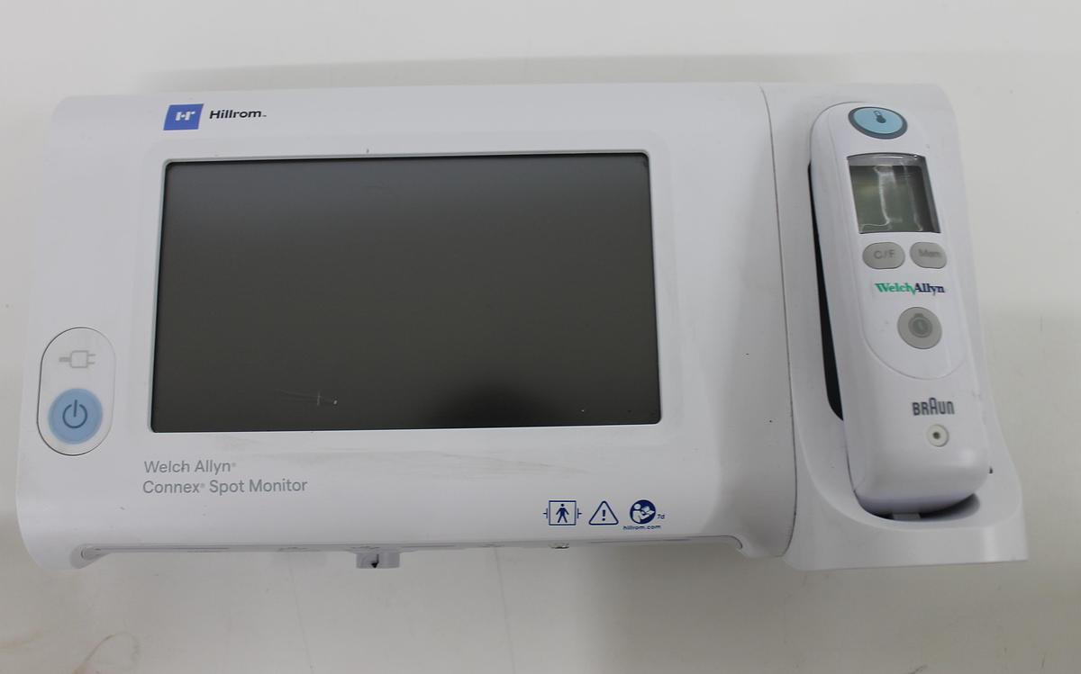 Used Welch Allyn Connex Spot Monitor #901058 w/ Temp Unit and Power Supply