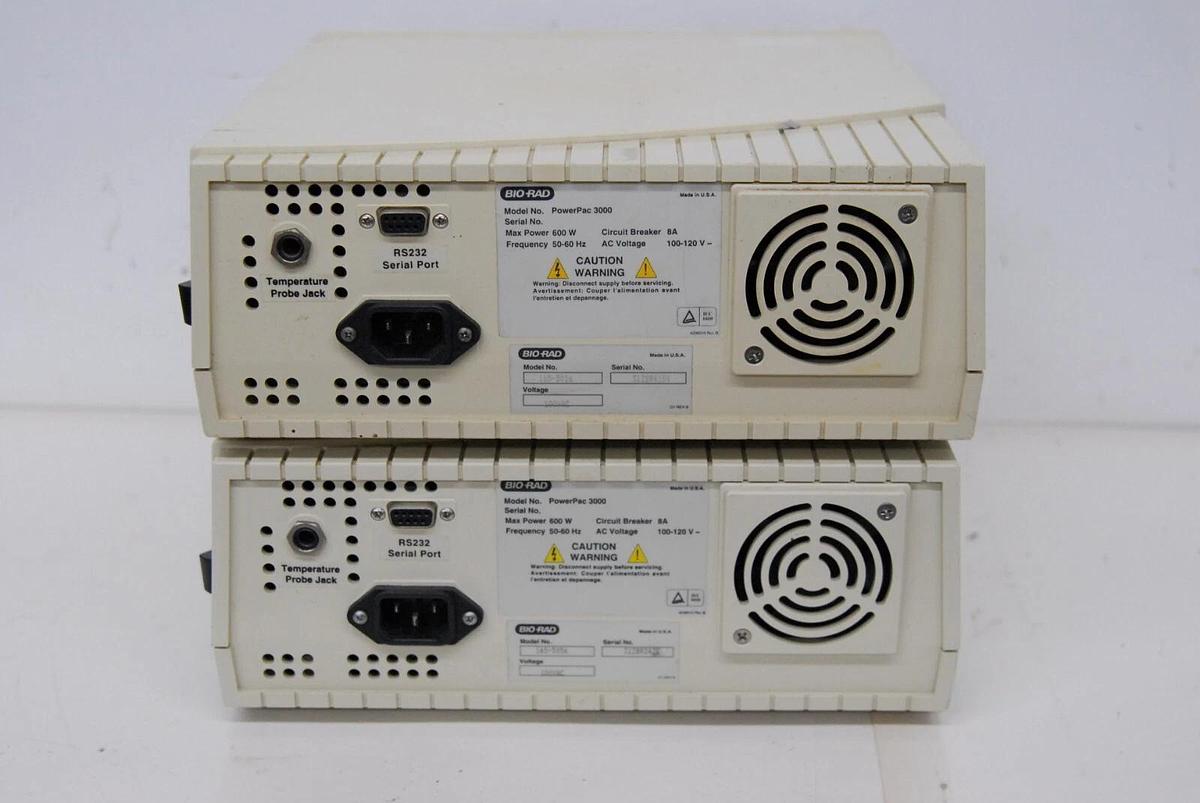 Used BIO-RAD Power Pac 3000 Electrophoresis Power Supply  (165-5056) - Lot of 2