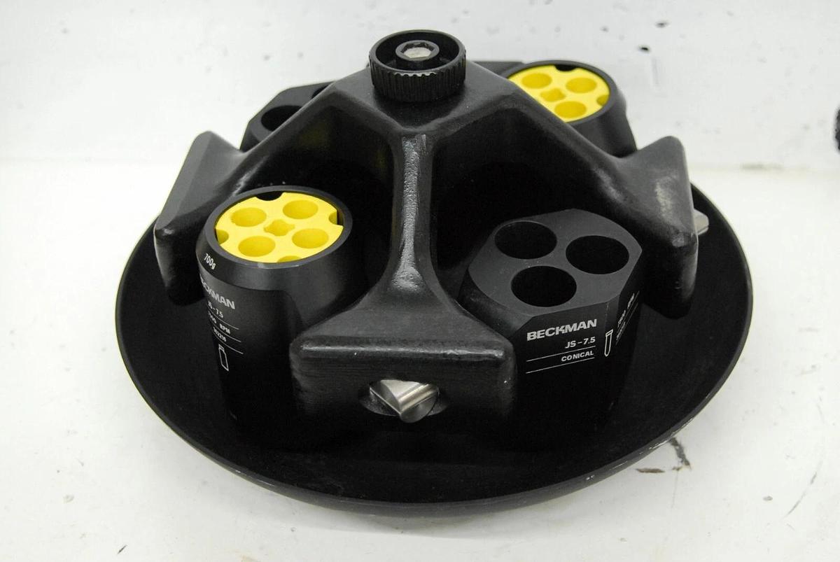 Used Beckman JS-7.5 Swing Bucket Rotor 7500RPM W/ 362216, 362213 Buckets